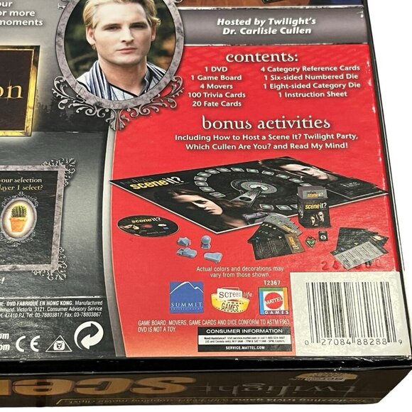 Twilight Scene It Trivia The DVD Board Game Complete in Box 2009 Edward Bella - Picture 10 of 16